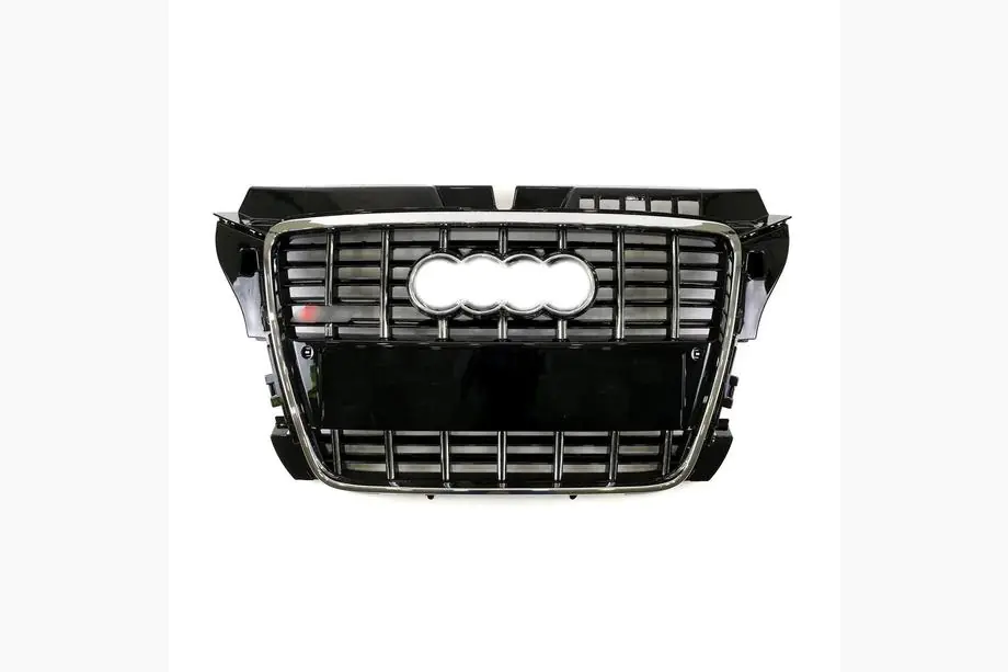 Audi A3 2003-2012 гг. Передняя Решетка S-Style (2008-2012, Черная с Хромом) Image