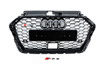 Audi A3 2012-2020 гг. Передняя решетка RS-Style (2016-2020, черно-серая) фото 1