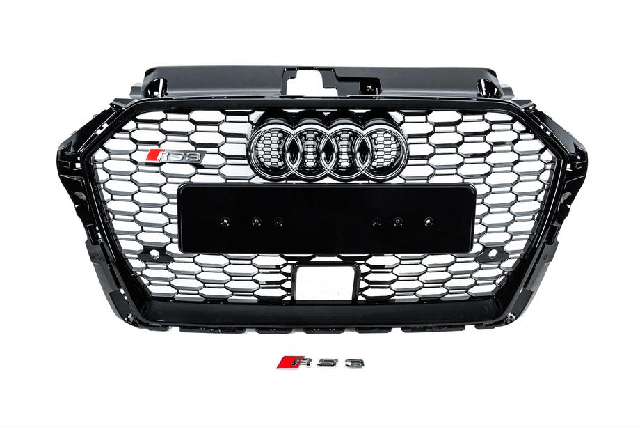 Audi A3 2012-2020 гг. Передняя решетка RS-Style (2016-2020, черно-серая) Image