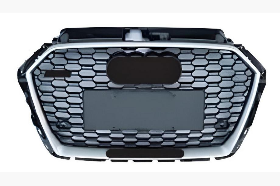 Audi A3 2012-2020 гг. Передняя решетка RS-Style (2016-2020, черно-серая с хромом) Image