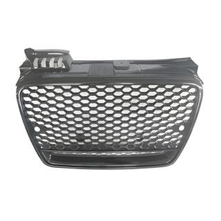 Передняя решетка RS-Style V-2 (без логотипа, черная с хромом) Audi A4 B7 2004-2008 гг.