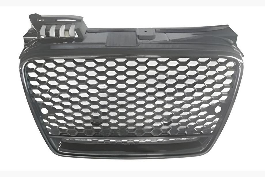 Audi A4 B7 2004-2008 гг. Передняя решетка RS-Style V-2 (без логотипа, черная с хромом) Image