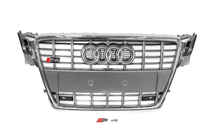Audi A4 B8 2007-2015 гг. Передняя решетка RS-Style (2007-2011, серая с хромом) фото 1