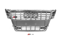 Audi A4 B8 2007-2015 гг. Передняя решетка RS-Style (2007-2011, серая с хромом) фото 1