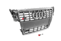 Audi A4 B8 2007-2015 гг. Передняя решетка RS-Style (2007-2011, серая с хромом) фото 3