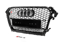 Audi A4 B8 2007-2015 гг. Передняя решетка радиатора RS-style черная с надписью Quattro (2012-2015) фото 3