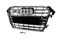 Audi A4 B8 2007-2015 гг. Передняя решетка S-Style (2012-2015, черная с хромом) фото 2