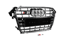 Audi A4 B8 2007-2015 гг. Передняя решетка S-Style (2012-2015, черная с хромом) фото 3