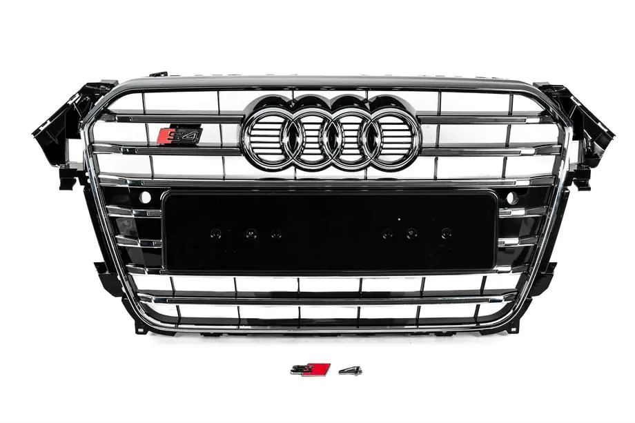 Audi A4 B8 2007-2015 гг. Передняя решетка S-Style (2012-2015, черная с хромом) Image