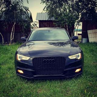 Передняя решетка RS-Style (2011-2015, черная) Audi A5 2007-2015 гг. фото 2