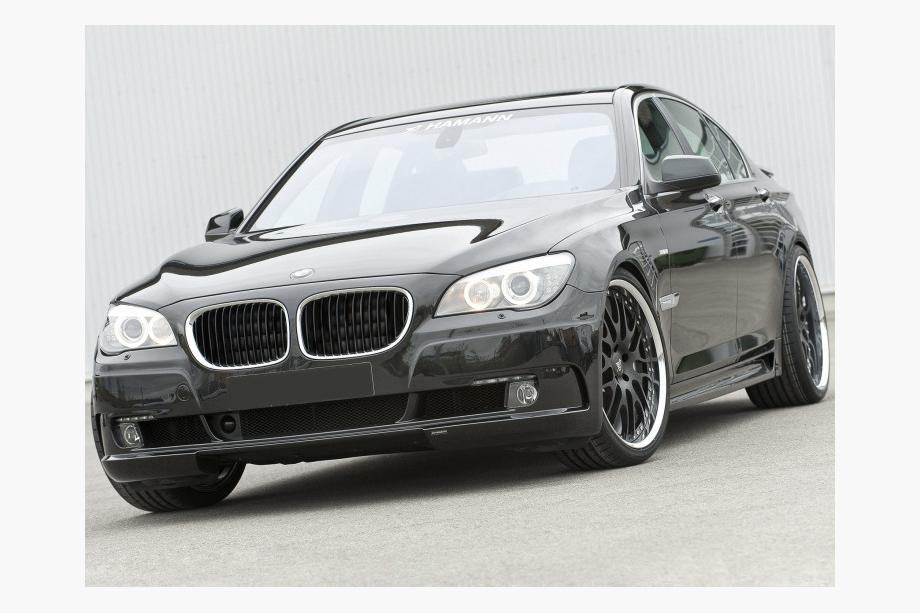 BMW 7 серия F01/F02 2008-2015 гг. Ноздри 1 Полоса (Черный Глянец с Хромированной Окантовкой) Фото 3