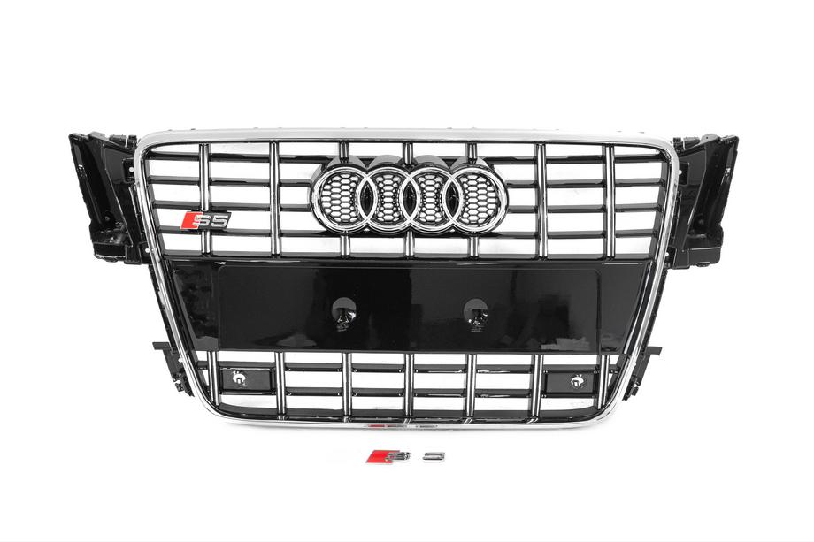 Audi A5 2007-2015 гг. Передняя решетка радиатора S-Style (2007-2011, черная с хромом) Фото 1