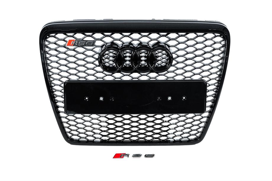 Audi A6 C6 2004-2011 гг. Передняя решетка RS-Style (черная) Image