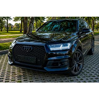 Передняя решетка RS-Style (2015-2019, черная) Audi Q7 2015–2026 гг. фото 4