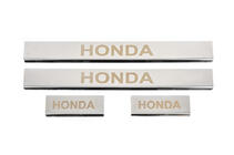 Honda CRV 2007-2011 гг. Накладки на пороги Carmos (4 шт, нержавейка) фото 1