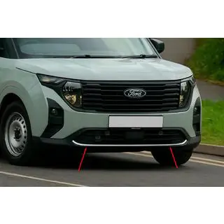 Накладка на передний бампер (1 шт, нержавейка) Ford Courier 2023- гг. фото 3
