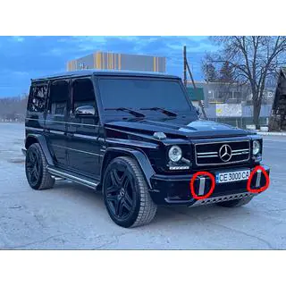 Вставки из нержавеющей стали в бампер (2 шт, AMG) фото 2