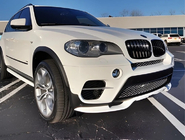 BMW X5 E70 2007-2013 гг. Накладка на передний бампер (2010-2013, грунтованная под покраску) фото 8