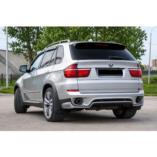 Накладка на задний бампер (2010-2013, грунтованная под покраску) BMW X5 E70 2007-2013 гг. фото 1