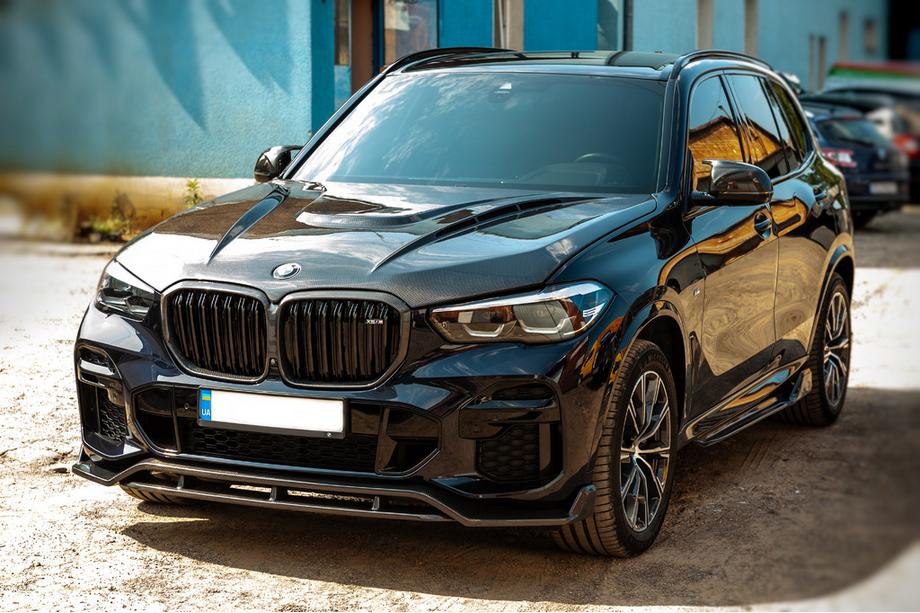 BMW X5 G05 2019–2026 гг. Передний лип Paradigm V-2 (2018-2022, Натуральный карбон) Image