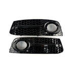 Audi A4 B8 2007-2015 гг. Решетки Противотуманных Фар RS-Style (2007-2011, 2 шт, Черный) фото 2
