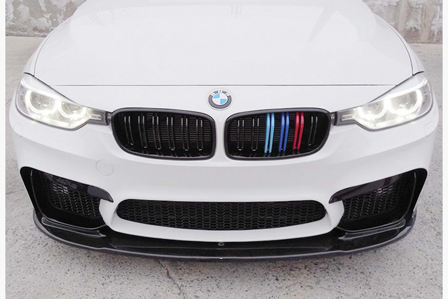 BMW 4 серия F32/F33/F36 2012-2020 гг. Передний Сплиттер DPT Lip V-1 (Для M4, Черный Глянец) Фото 4