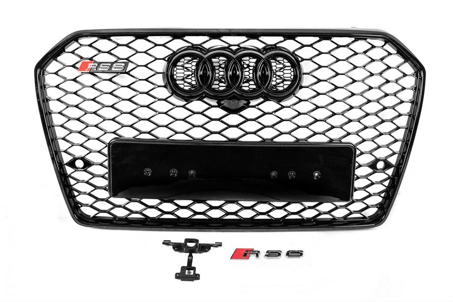 Audi A6 C7 2011-2017 гг. Передняя черная решетка RS-style (2014-2017) Image