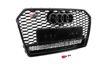 Audi A6 C7 2011-2017 гг. Передняя чёрная решётка RS-style с надписью Quattro (2014-2017) фото 3
