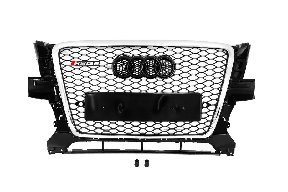Audi Q5 2008-2017 гг. Передняя решётка RSQ-Style (2008-2012, чёрная с хромом) Фото 1