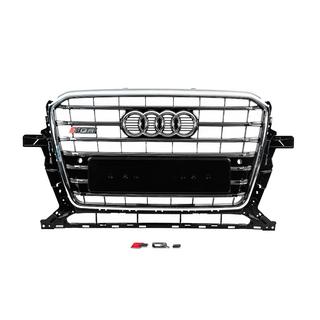 Передняя решетка SQ-Style (2012-2017, черная с хромом) Audi Q5 2008-2017 гг. фото 1