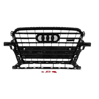 Передняя решетка SQ-Style (2012-2017, черная с хромом) Audi Q5 2008-2017 гг. фото 4