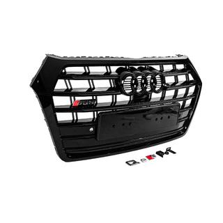 Передняя решетка радиатора SQ-Style (2017-2020, черная) Audi Q5 2017-2025 гг. фото 3