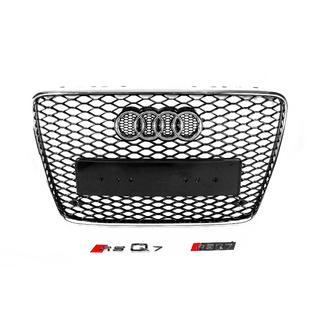 Передняя решетка RSQ-Style (черная с хромом) Audi Q7 2005-2015 гг. фото 1