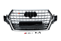 Audi Q7 2015–2026 гг. Передняя решетка SQ7-Style (2015-2019, черная с хромом) фото 1
