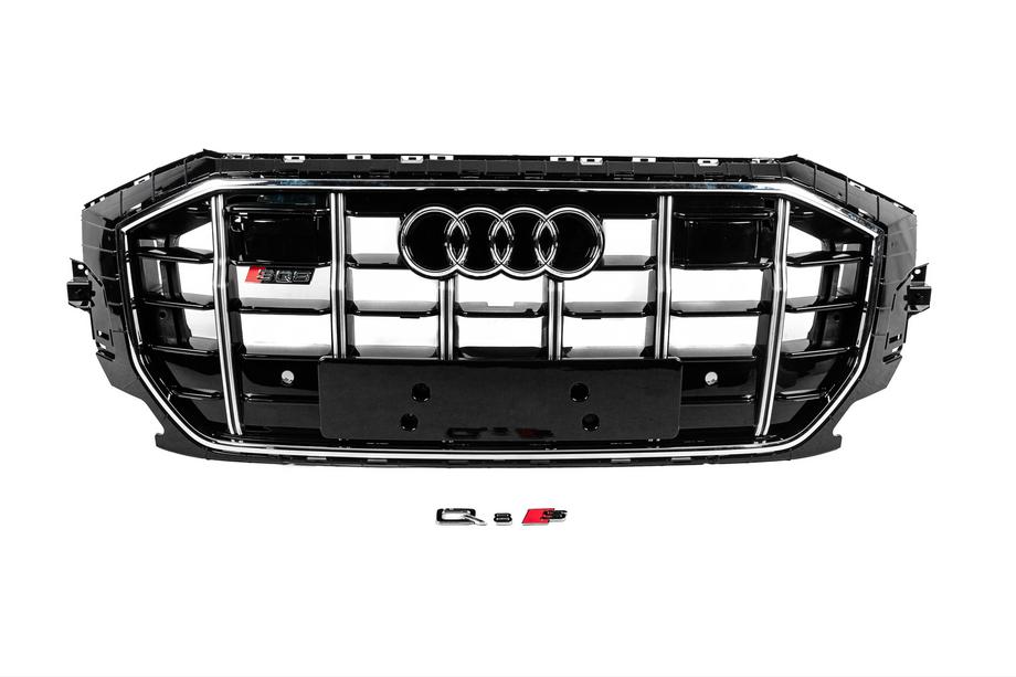 Audi Q8 2018- гг. Передняя решетка SQ-Style (2018-2023, черная с хромом) Image