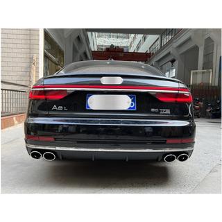 Задний диффузор с насадками на выхлоп S-Style (2018-2021) Audi A8 2018- гг. фото 1