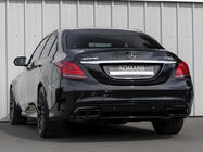 Mercedes C-class W205 2014-2021 гг. Задний диффузор с насадками Black (Дизайн C63 2018-2021) фото 1