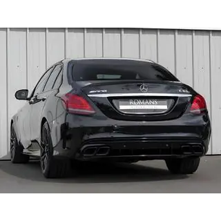 Задний диффузор с насадками Black (Дизайн C63 2018-2021) фото 1