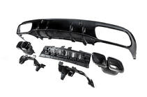 Mercedes C-class W205 2014-2021 гг. Задний диффузор с насадками Black (для Coupe дизайн AMG63) фото 4