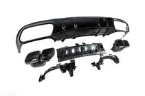 Mercedes C-class W205 2014-2021 гг. Задний диффузор с насадками Black (для Coupe дизайн AMG63) фото 5