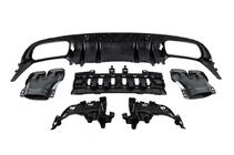 Mercedes C-class W205 2014-2021 гг. Задний диффузор с насадками Black (для Coupe дизайн AMG63) фото 6