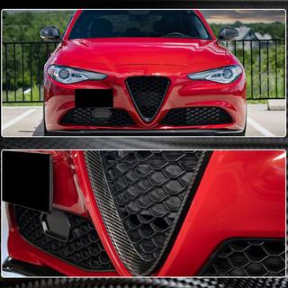 Накладка на решетку (для Base, Сухой карбон) Alfa Romeo Giulia 2016-2022 гг. фото 4