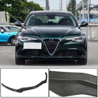 Накладка на передний бампер Lip V1 (для Base, Карбон) Alfa Romeo Giulia 2016-2022 гг. фото 1