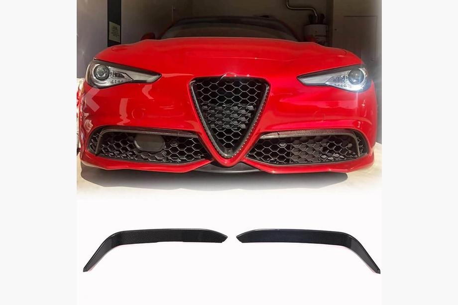 Alfa Romeo Giulia 2016-2022 гг. Накладки на Противотуманные Фары (для Sport, Пластик) Image