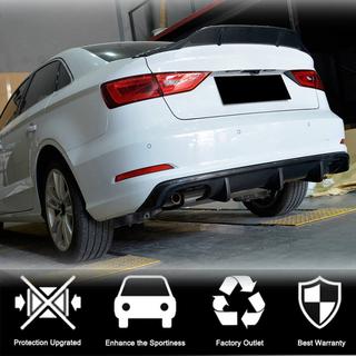 Диффузор заднего бампера V2 (для Base Sedan 2012-2016, Карбон) Audi A3 2012-2020 гг. фото 2