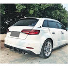 Audi A3 2012-2020 гг. Диффузор заднего бампера V2 (для S-Line HB 2017-2020, Карбон) фото 2