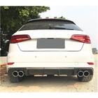 Audi A3 2012-2020 гг. Диффузор заднего бампера V2 (для S-Line HB 2017-2020, Карбон) фото 3
