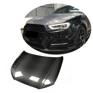 Капот V2 (для Sedan 2012-2016, Карбон) Audi A3 2012-2020 гг. фото 1