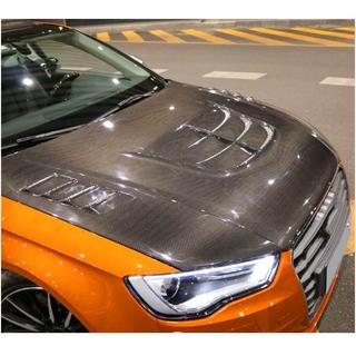 Капот V1 (для Sedan 2012-2016, Карбон) Audi A3 2012-2020 гг. фото 2