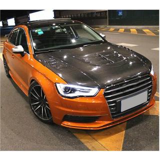 Капот V1 (для Sedan 2012-2016, Карбон) Audi A3 2012-2020 гг. фото 3